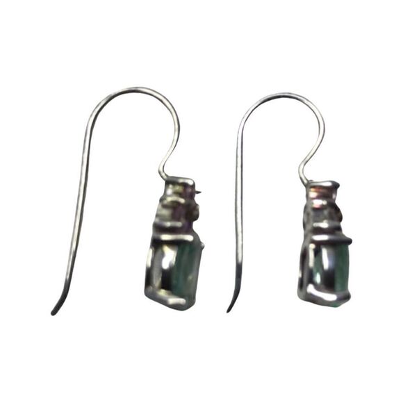 Sterling Silver Green Ice Pink CZ Ring (Size 8), 18”Necklace, Earrings Set - Picture 13 of 16